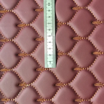 

Wholesale Customizable rexine for car interior embroidery leather with foam for Car refitting materials Stitching vinyl in stock