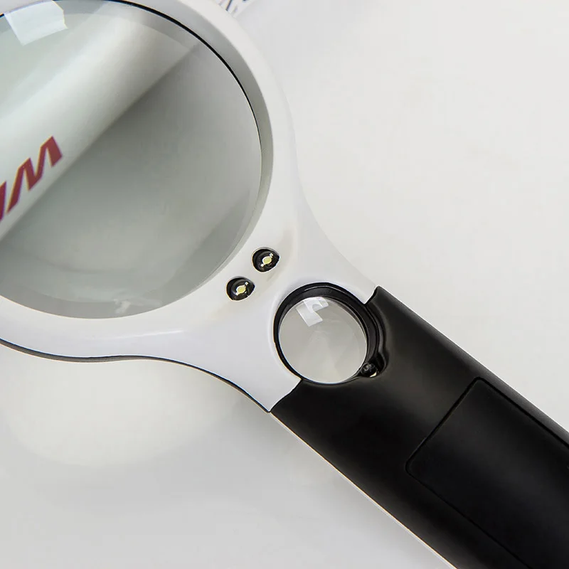 Urijk 45X светодиодный светильник увеличительное стекло объектив Ручной мини карманный микроскоп для чтения ювелирных изделий Лупа Высокое качество