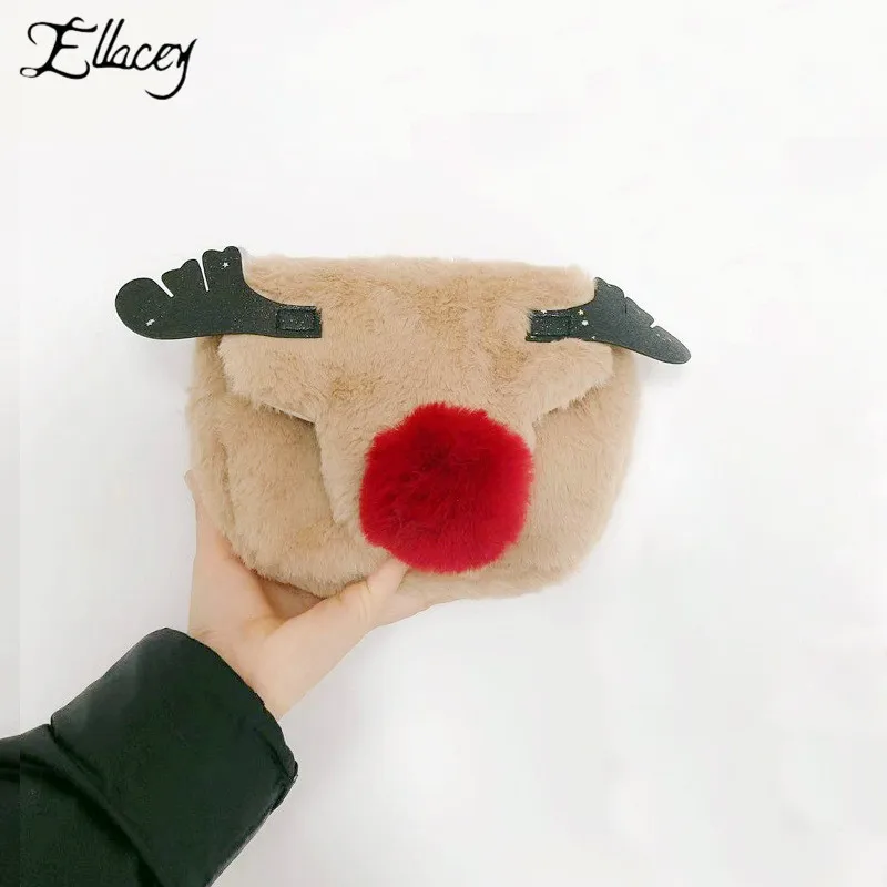 Ellacey Новинка 2019 года Рождество Лось форма для женщин курьерские Сумки мультфильм