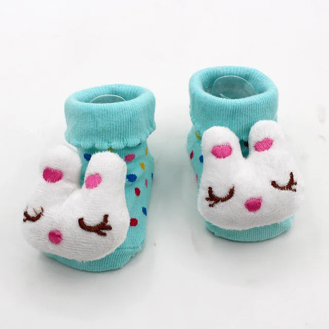 Ideacherry/милые носки с животными для малышей нескользящие носки с резиновой подошвой для маленьких девочек и мальчиков, носки с рисунками для новорожденных детские носки для малышей - Цвет: K