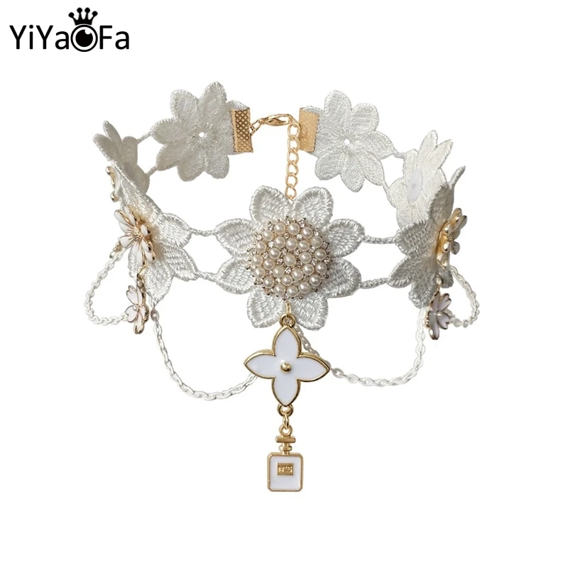 

YiYaoFa Choker Necklace For Women Accessories Gothic Jewelry Vintage Lace Necklace & Pendant Collar Statement Necklace GN-60