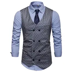 2019 Весенняя мода мужской повседневный костюм жилет индивидуальность рыбьей чешуи жилет мужской жилет Homme платье жилеты для мужчин