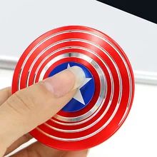 Metal Fidget Toys Hand Fidget Spinner Shape of Captain America Shield Portable Decompresses Relax Toys Gift for Children Adult