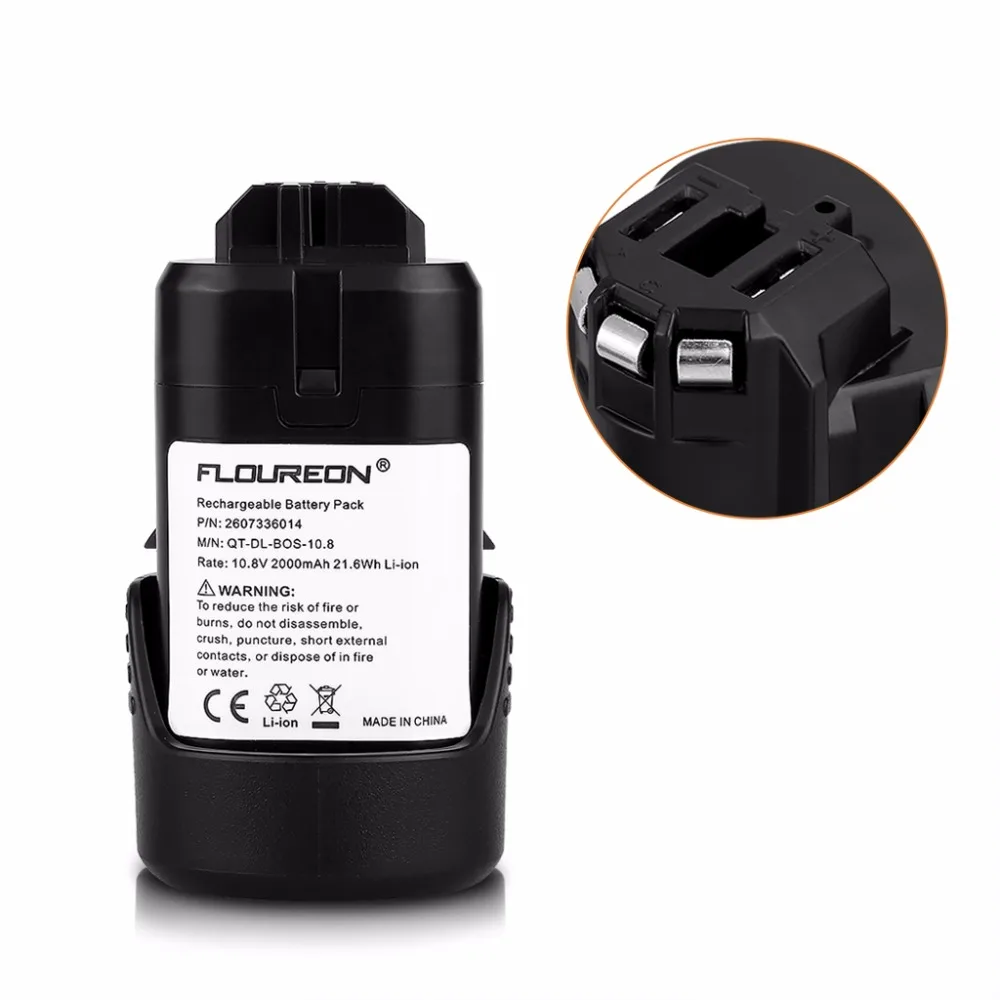 FLOUREON для Bosch 10 8 V 2000mAh аккумуляторная батарея электроинструменты литий ионный