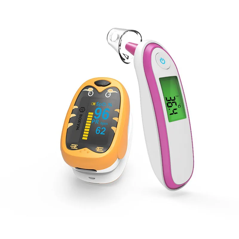 

Pulse Oximeter Blood Oxygen Monitor Wrist Blood Pressure Monitor PR Sphygmomanometer Spo2 Infrared Thermometer De Dedo