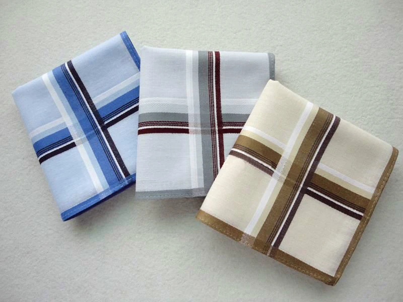 Платок мужской Ассорти тканый хлопок Hankies модная Подарочная коробка оптом