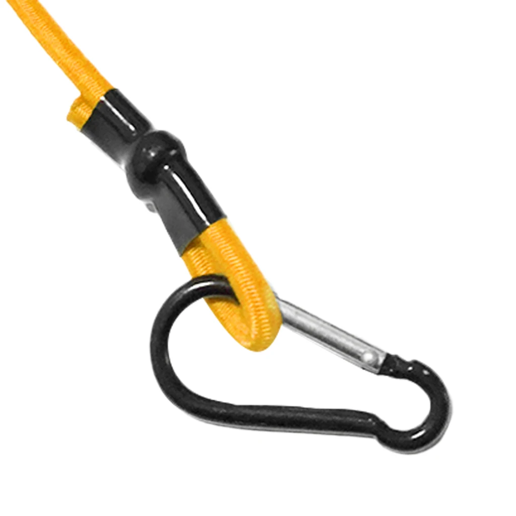 0.16 inch Elastic Kayak Canoe Tow Leash Tow Line Securing Lanyard with 2 Aluminum Carabiner Snap Hooks Kayak Tow Line