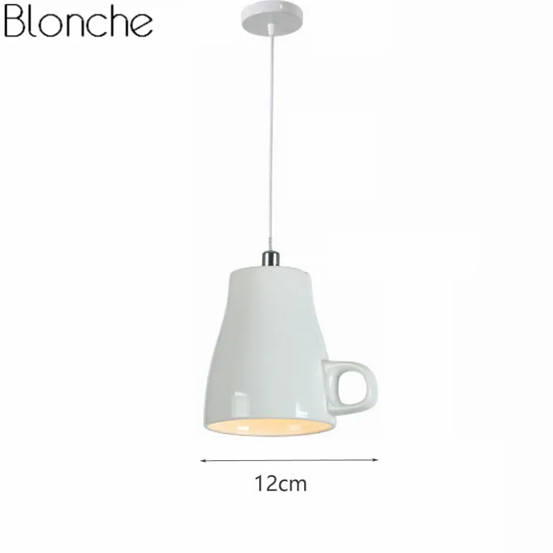 Modern Ceramic Led Pendant Lights Tea Cup Teapot Hanglamp Nordic Hanging Lamp Home Decor Dining Room Kitchen Lighting Fixtures - Цвет корпуса: H