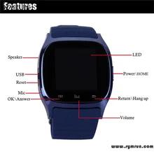 Symrun 2016 Bluetooth Uhr Sport Smartwatch M26 Bluetooth Smart Watch Armbanduhr Telefon Kamerad Smartwatch Modul