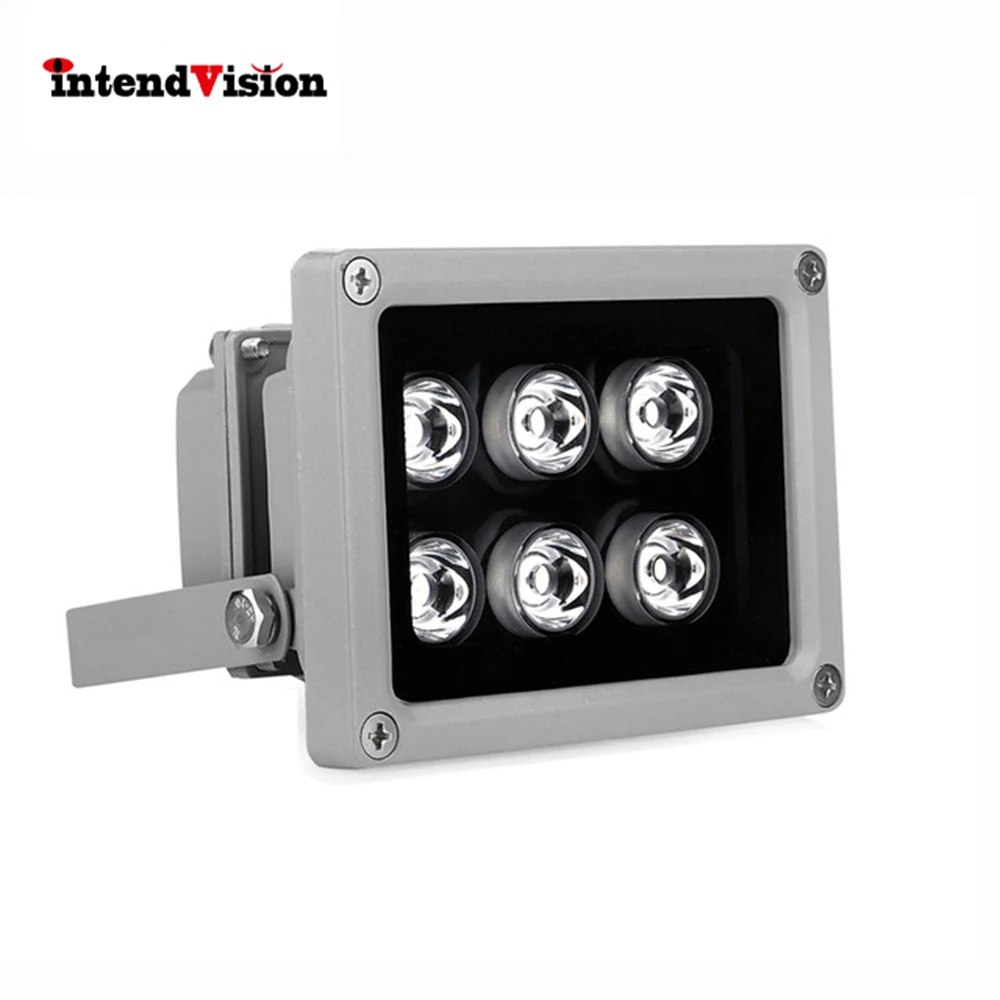 

Intendvision Auxiliary Infrared Light B6ID12 IR LED Aluminium Illuminator for CCTV Camera With 6LED light 12V 2A IR LED LAMP