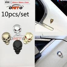 10 шт. металлическая наклейка на корпус двигателя эмблема автомобильный значок капота авто этикетка капота логотип черепа для audi volvo bmw honda toyota Шкода Мазда