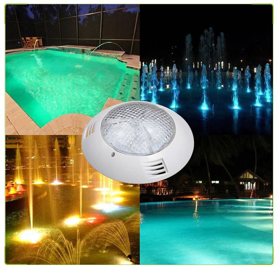 Holofotes de Controle Remoto à Prova Piscina Lâmpada Luzes Lagoa Subaquática d' Água ac - dc 12v Iluminação Fonte 54w Rgb Ip68 15 subaquática Holofotes de Controle Remoto À Prova