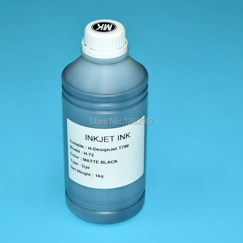 HP72 1000ml Matte Black Water based Bulk Pigment Refill Ink For HP 72 T770 T790 T795 T1100 T1300 T2300 Plotters 1Liter ink Kits 
