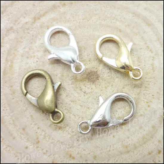 

mix 600pcs Lobster Clasp Hooks Antique mix Color Parrot Clasps for necklace bracelet chain DIY,Jewelry Accessory Findings Parts