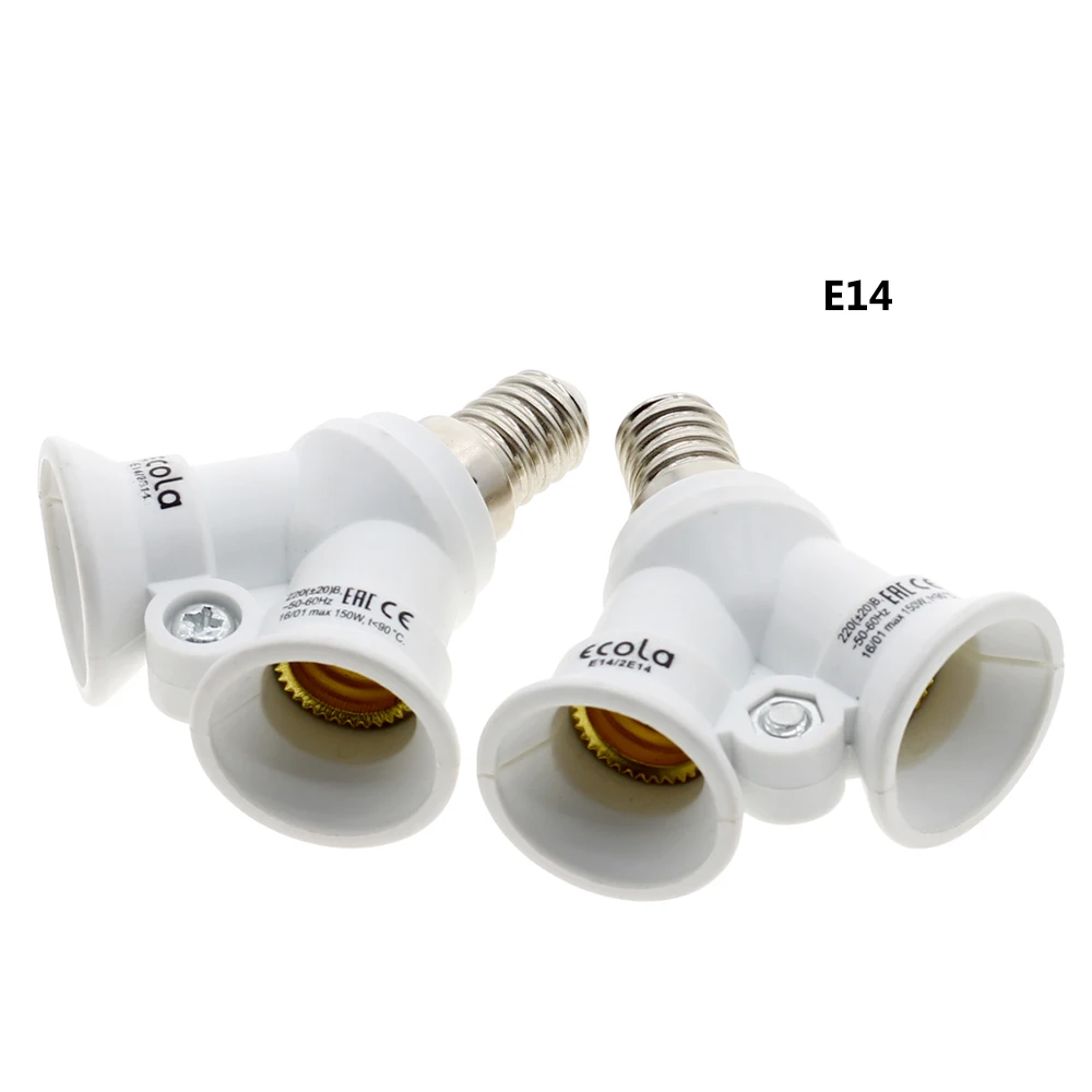 E27/E14 Цоколи E27 до 2 E27/E14 до 2 E14 патрон лампы адаптер конвертер для светодиодный светильник лампа 1 шт