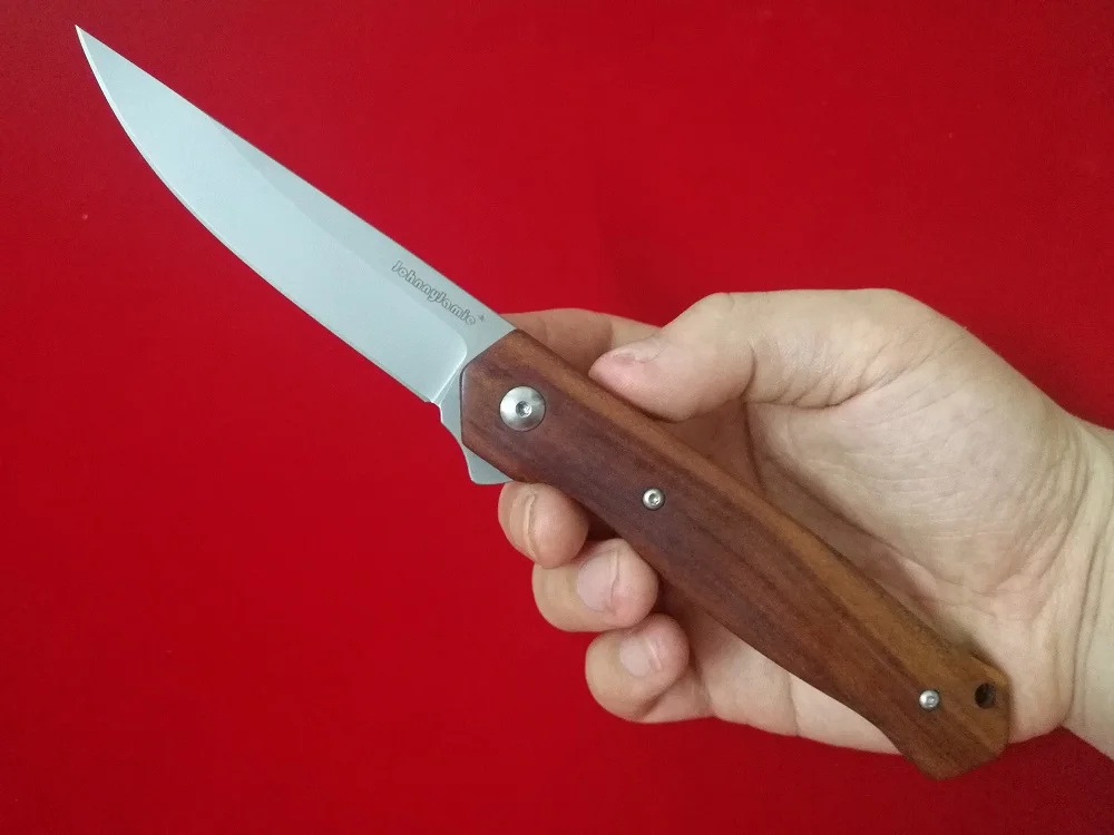 

JohnnyJamie KWAIKEN III C11WD Tactical Cutlery Folding Knife Wood Handle D2 Steel Blade Ball Bearing System Survival Knifes Tool