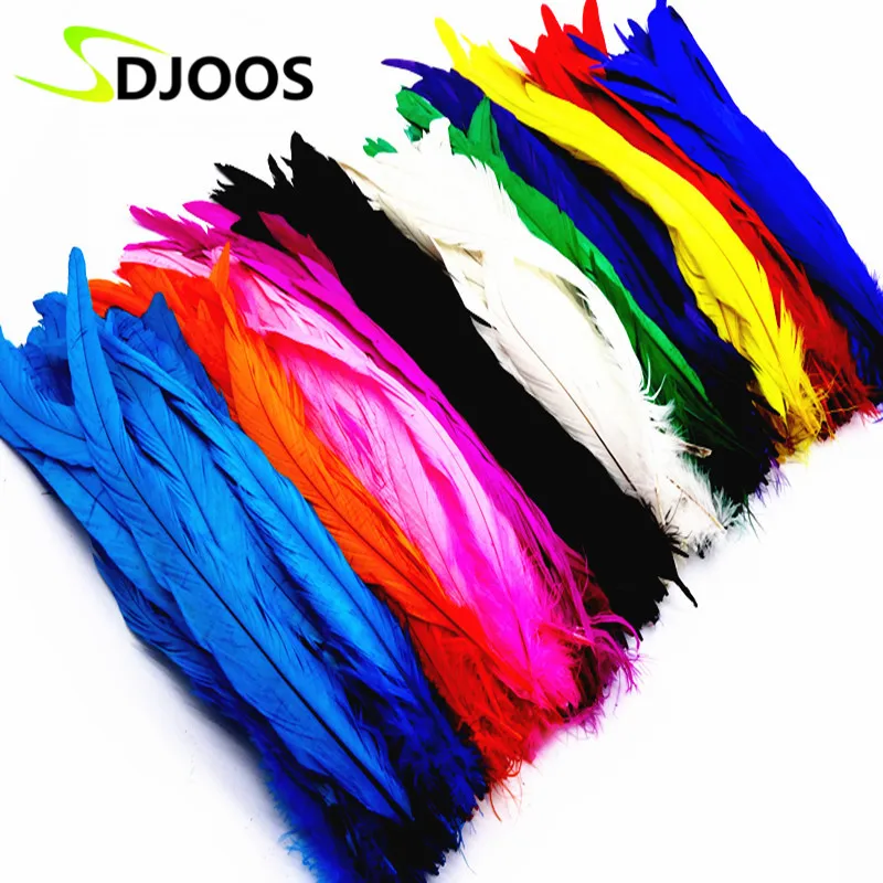 

50 PCS Bulk Natural Rooster Feathers Colorful Cheap Feathers For Decoration Crafts Christmas Home Sale New Year Wedding Cosplay