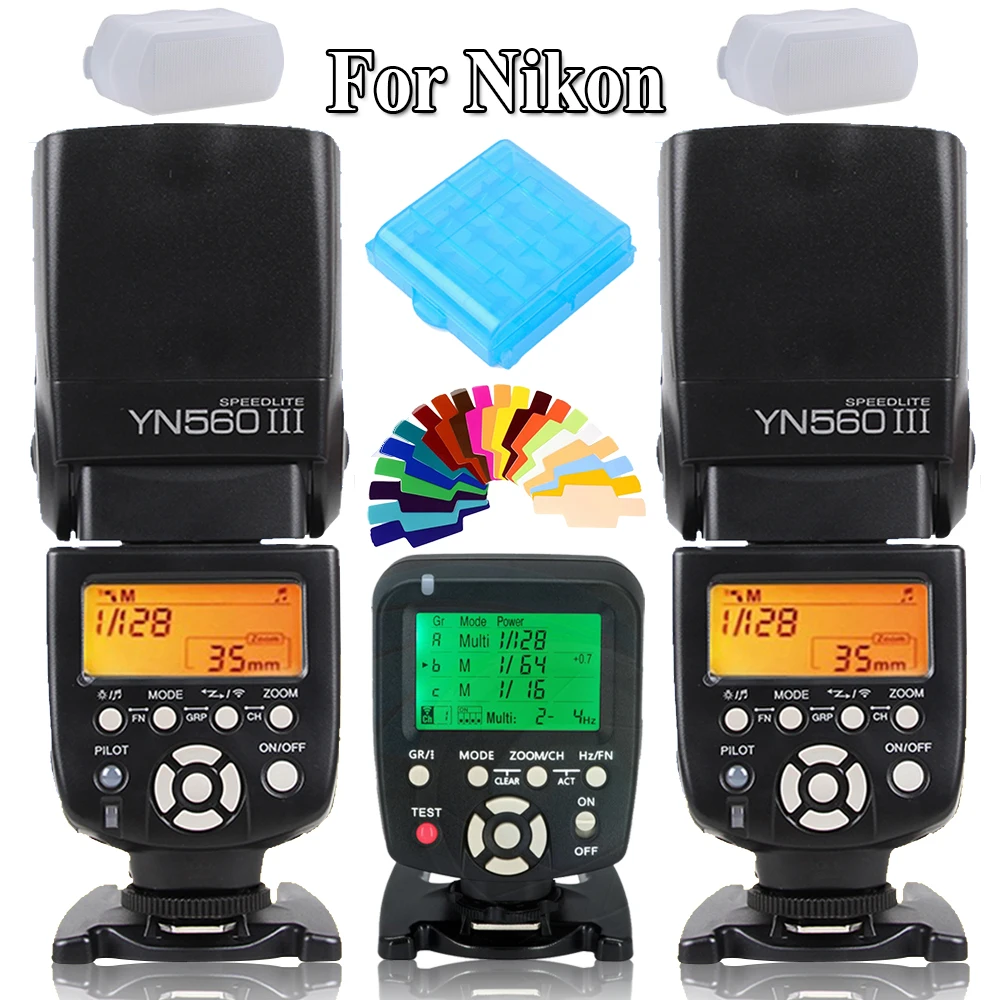 Беспроводная вспышка Yongnuo YN560III YN 560 III Speedlite Speed Light X2 + YN560 TX контроллер триггера