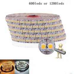 Светодиодные ленты light 2835 SMD DC 12 В 240 светодио дный s/M или 120 светодио дный s/m водонепроницаемый IP65 IP20 гибкая лента строка светодио дный лампа