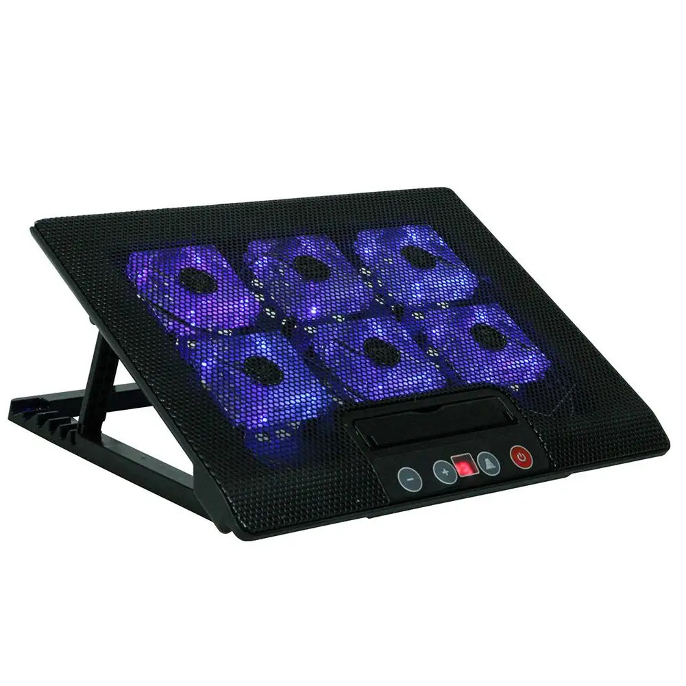

Hot 6 Fans Dual USB Laptop Notebook Touch Cooling Pad Stand Cooler Base Radiator