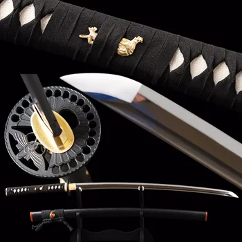 

Brandon Swords Real Sharp Japanese Katana Full Tang Sword Battle Ready Long Knife Manganese Steel Cutting Practice Sword