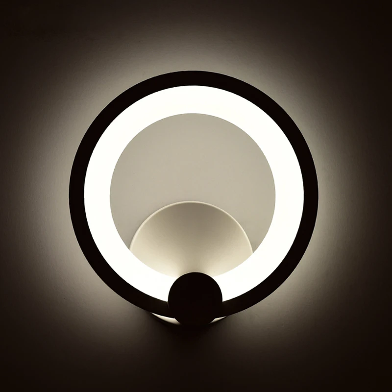 Lâmpadas de Parede para o Quarto Casa Moderna Luminárias Sala Estar Jantar Branco & Preto Terminado Iluminação Parede Frete Grátis Ac110v 220 v