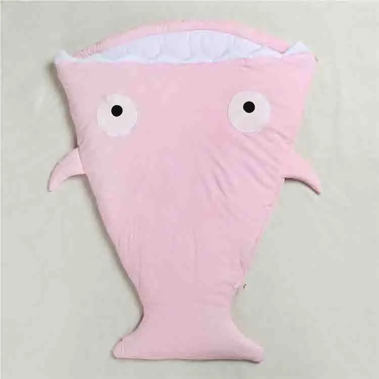 YAFFIML/спальный мешок с милой акулой для малышей; зимние коляски для новорожденных; Пеленальное Одеяло; постельные принадлежности; конверт - Цвет: pink