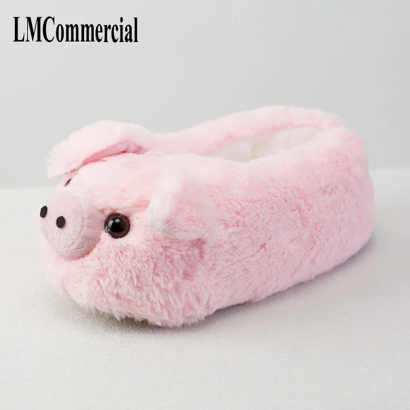 Comprar Zapatillas de interior especial perro oferta de un invierno cálido rosa cerdo Zapatillas de casa de fondo duro zapatos en el piso de los Amantes zapatos