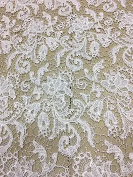 

Newest J-8105 French net lace high quality embroidered lace fabric for party dress