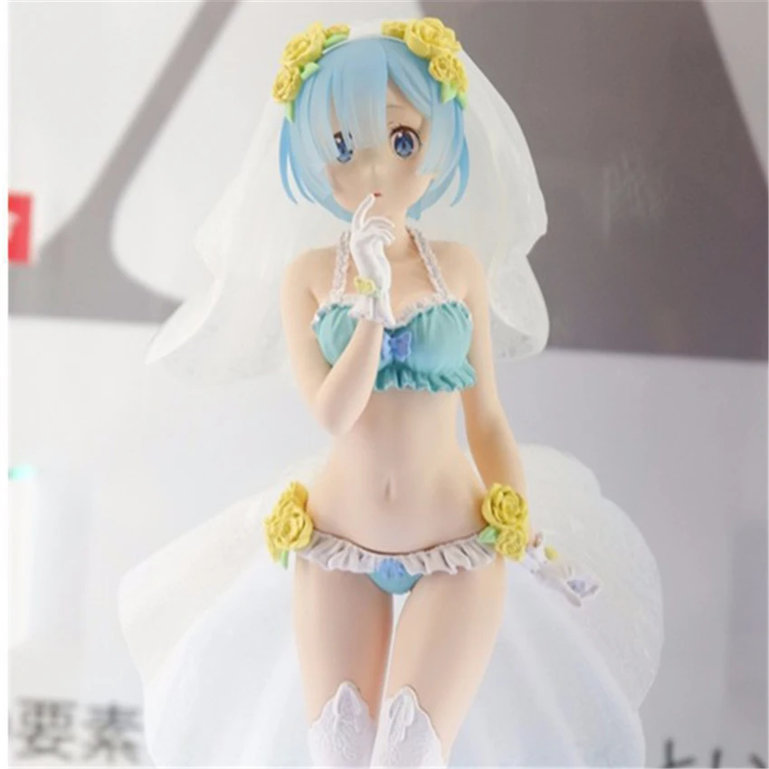 

Haocaitoy Figure Toys Rem Anime Action Figures Different world life starting scratch Keihin Toys Wedding Dress For Collecting