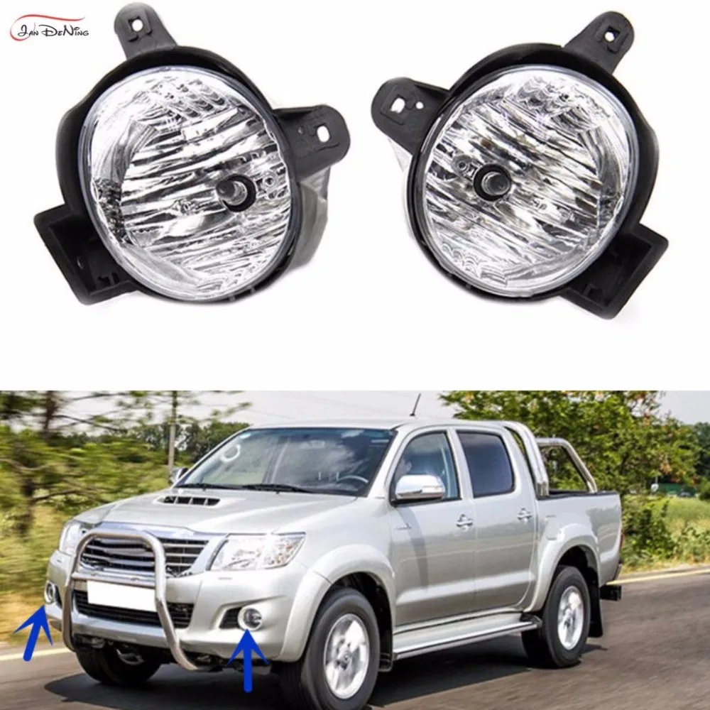 JanDeNing Car Fog Lights For TOYOTA HILUX VIGO 2011 2013 Clear Front