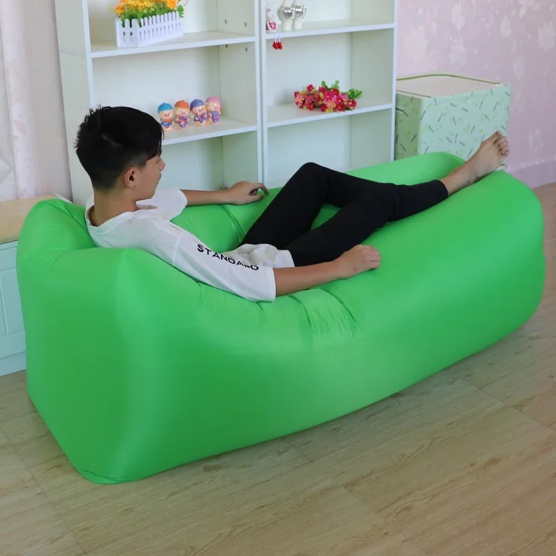 Fast Inflatable air sofa Camping Hangout Bag 210D Oxford Outdoor 25070cm Sleeping Bag Hangout lazy lay laybag Lounger bed (21)