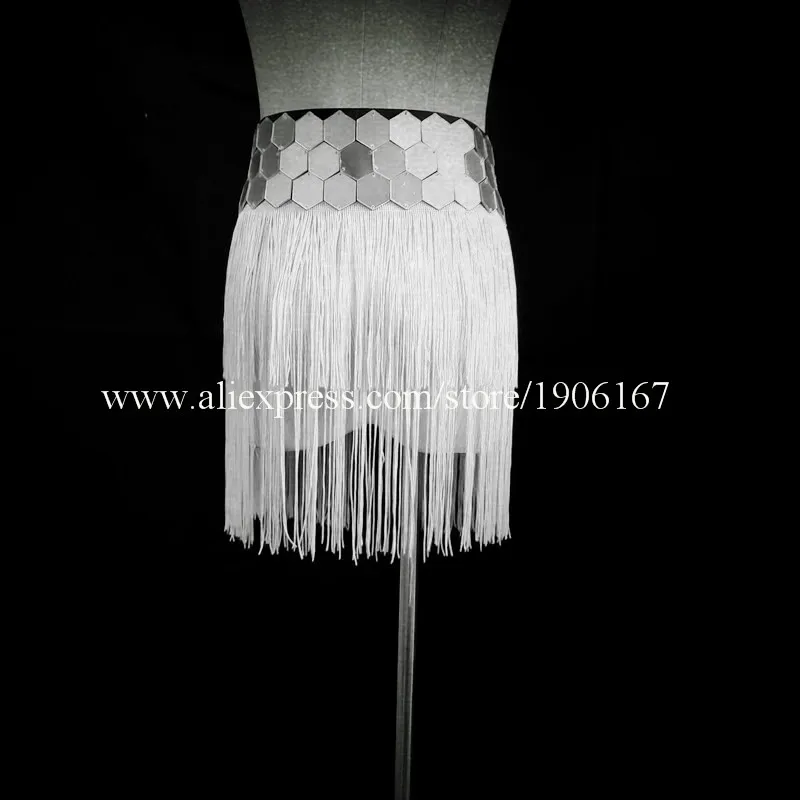 New bar DJ mirror playing disc sexy shiny bikini one-piece costume pink leaking pole dance clothes04