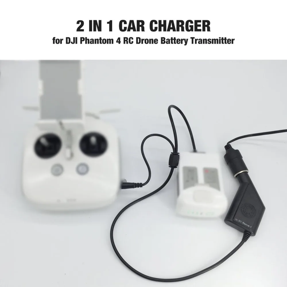  2 in 1 Intelligent Car Charger Fast Safety Charging for DJI Phantom 4 Pro /Professional/Advanced Dr