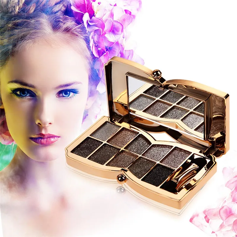 

LEARNEVER Colors Diamond Eyeshadow Eye Shadow Palette Makeup Cosmetic Brush Set Tools M02463
