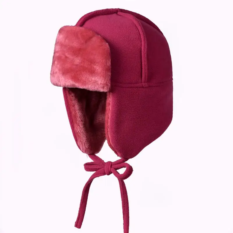 Флисовая теплая зимняя женская шапка-бомбер, утолщенная шапка-ушанка, уличная Лыжная шапка