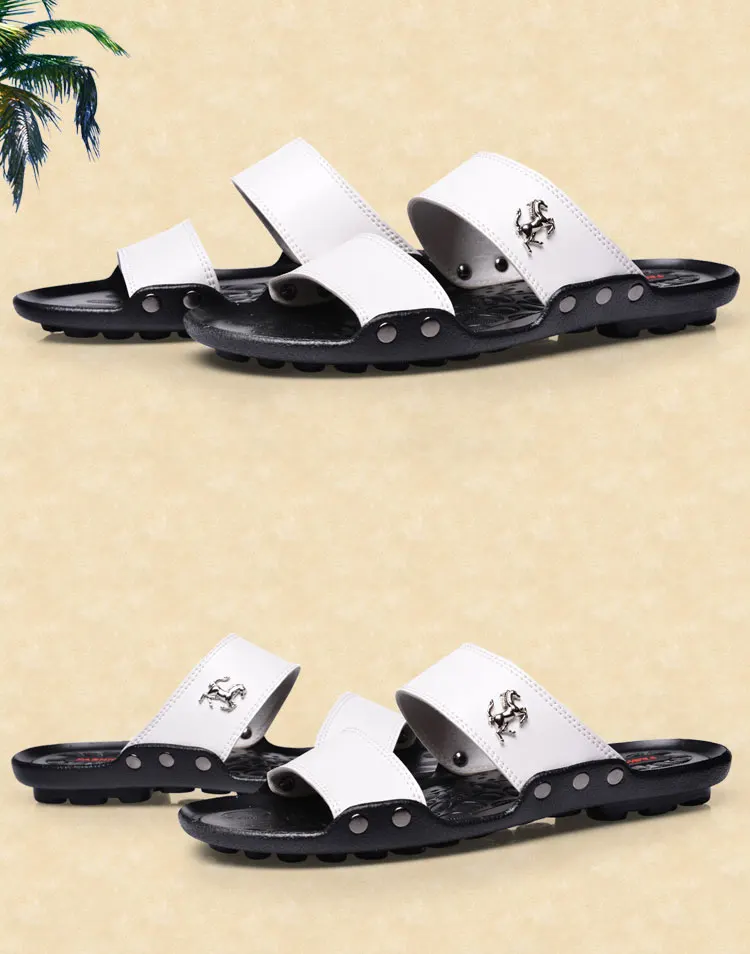 Дропшиппинг повседневное мужские шлепанцы, обувь Летние сланцы пляжные мужские сандалии мужская обувь кожаные Sandalias Zapatos