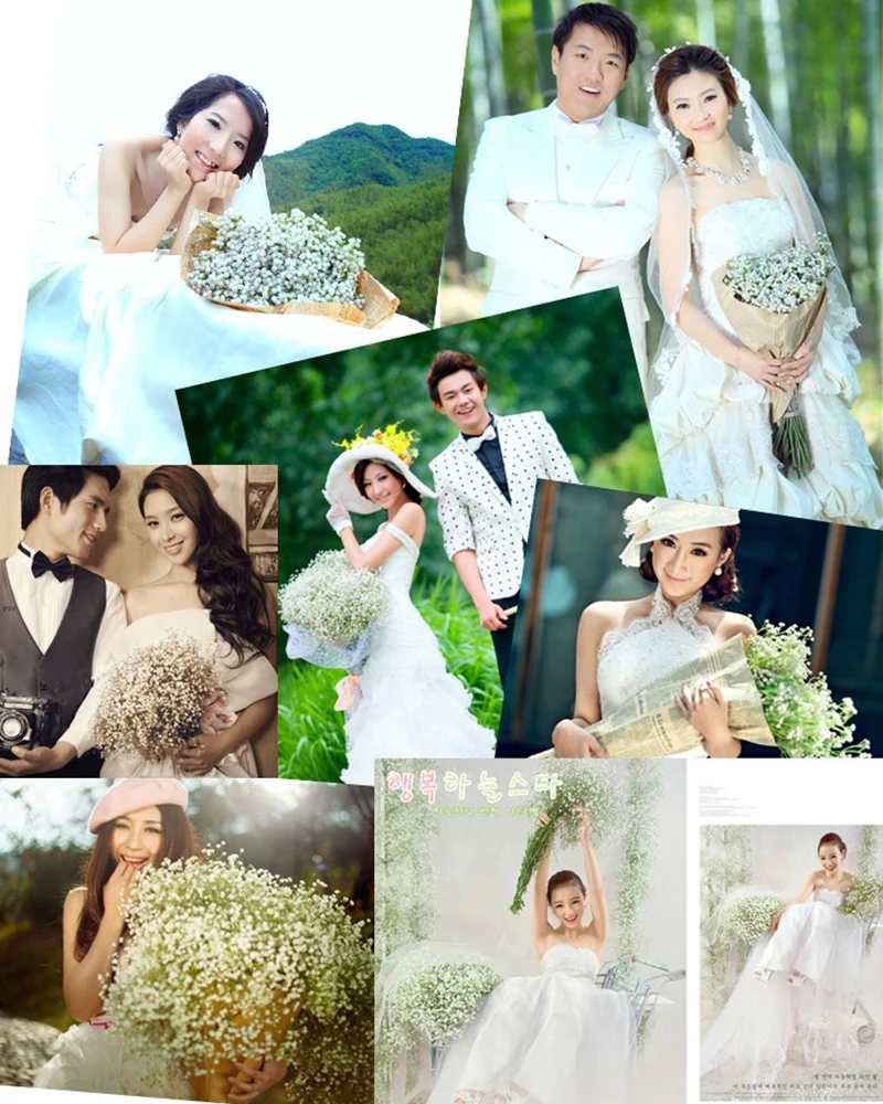 JAROWN Simulation Gypsophila Flower Branch Artificial Wedding Decorative DIY Silk Fake Flower Home Party Feast Decor Flores  (25)