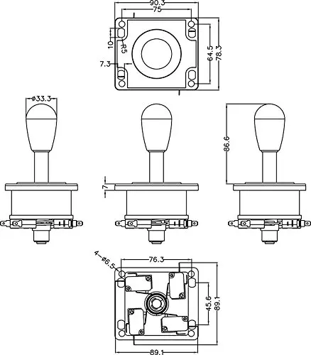 Американский джойстик DIY Kit части нулевой задержки USB аркадный контроллер для подключения к ПК Джойстик в американском стиле Happ кнопки