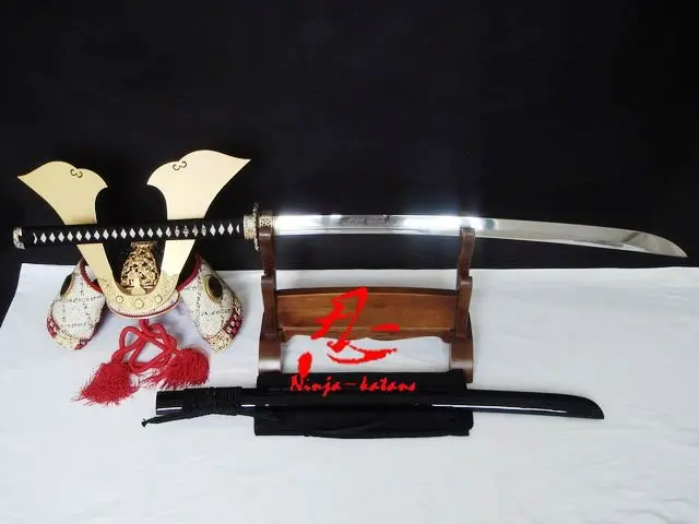 

9260spring steel blade naginata sword silver dragon tsuba sharpend katana