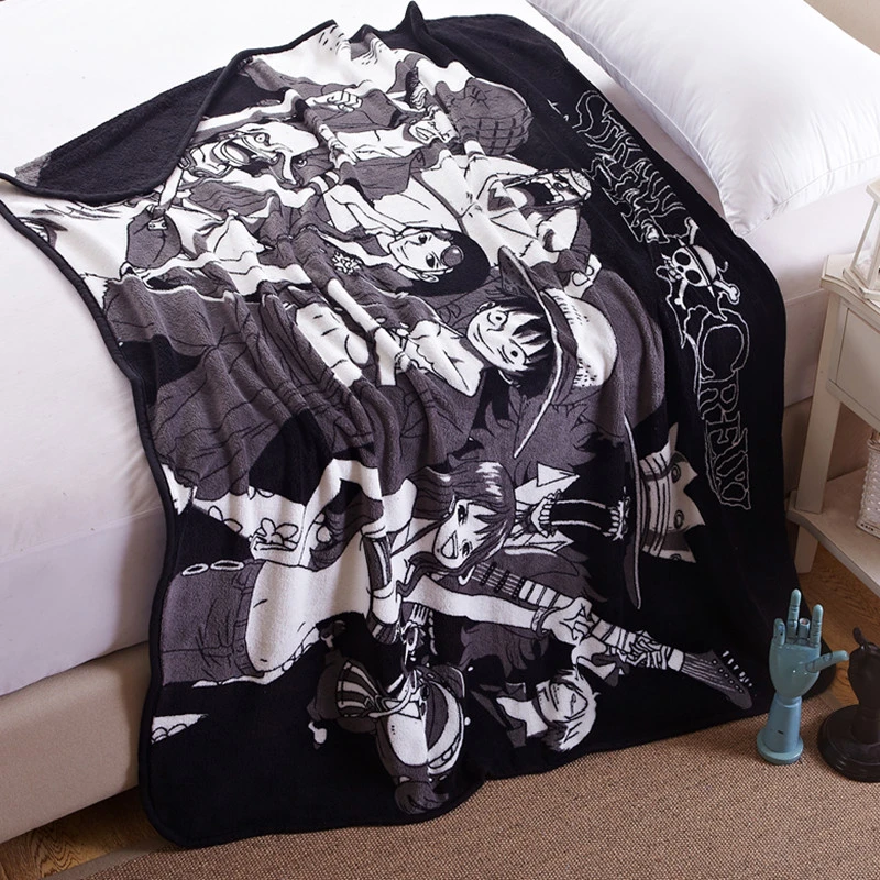 ワンピースブランケット スカルデザイン フリーストラベルブランケット ルフィ エアコン ソファ 飛行機 快適 One Piece Blanket Travel Blanketdesigner Throw Aliexpress