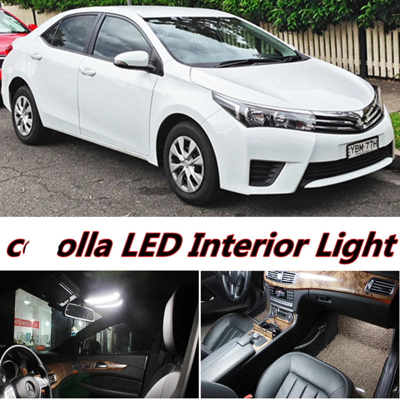 Us 12 18 13 Off Tcart 8 X Error Free White Interior Led Light Package Kit For Toyota Corolla Accessories 2006 2013 Reading Indoor Lights In Signal