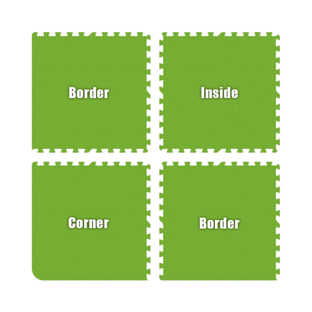 Alessco Premium Soft Floors - 14' x 14' Set - Lime Green (3)