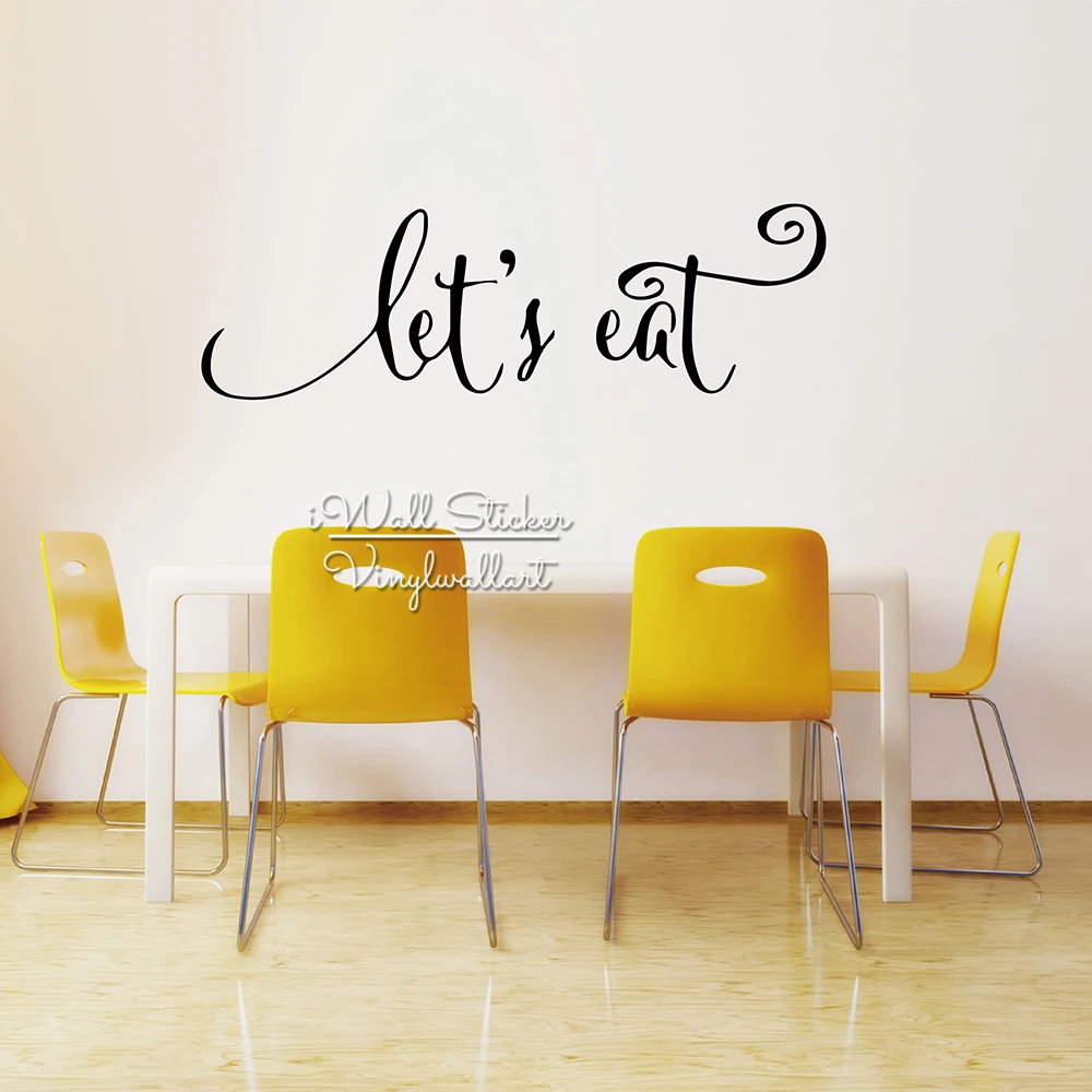 Let's Eat Home Quote Wall Sticker Dining Room Quotes Wall ...