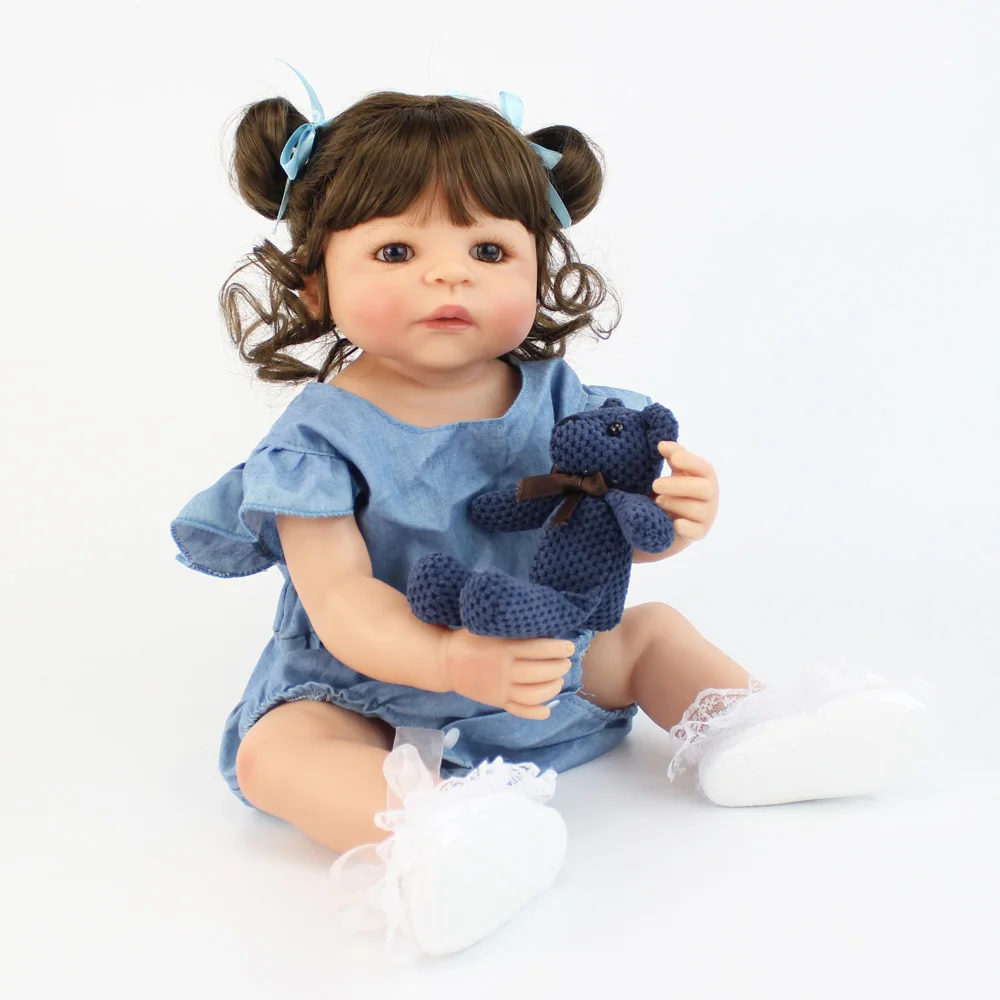 Boneca do Bebê Brinquedo para a Menina Presente de Aniversário Silicone Cheio Reborn Boneca Vinil Recém-nascidos Bebês Princesa Criança Bebe Vivo 55cm 13 brinquedo para a menina boneca vinil recém-nascidos