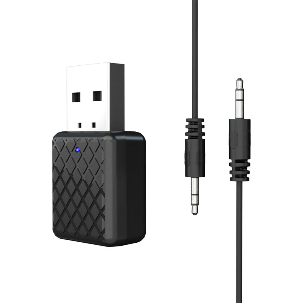 Беспроводной Bluetooth 5,0 аудио приемник передатчик Mini USB 3,5 мм 2-в-1 bluetooth-адаптер для ТВ компьютера автомобиля AUX# T