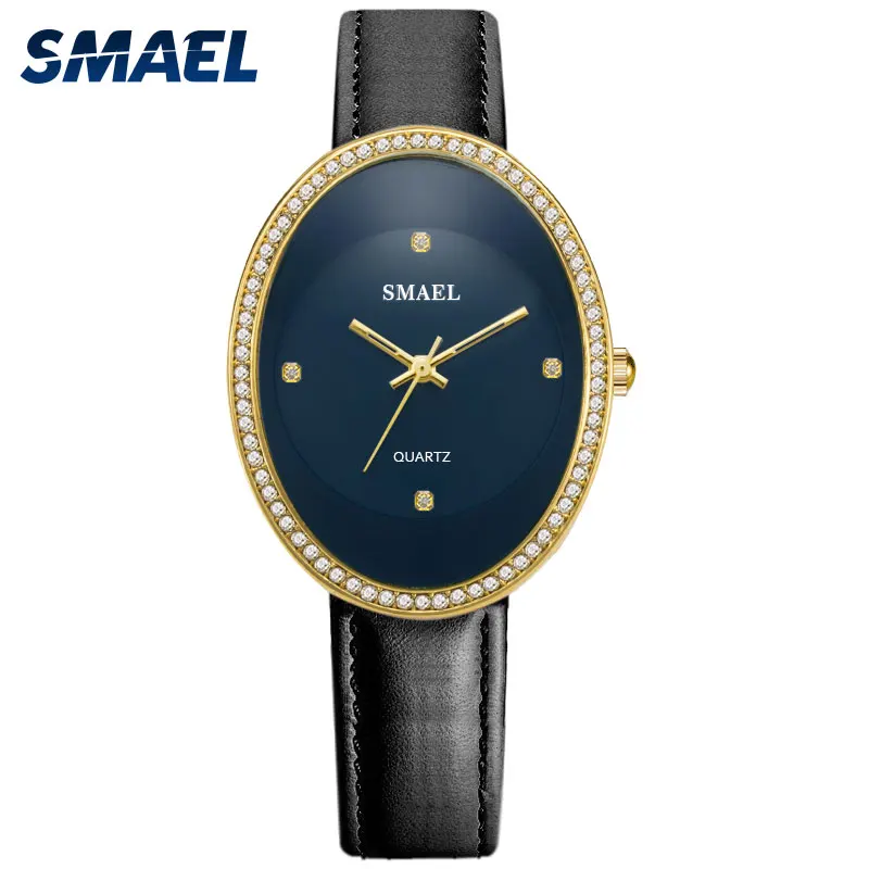 Women Digital Watches Water Resistance SMAEL Bracelet Watch Quartz Wristwatches Woman Watch Elegant Clock Ladies Watches Leather