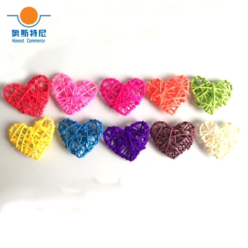 

10pcs rattan weaved heart shape sepa takraw&herb shape rattan ball mix 13 colors for decoration