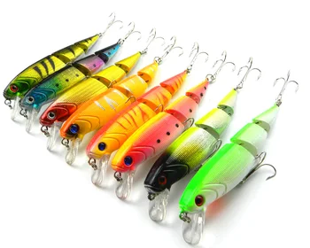 

New 8 Colors Jointed Fishing Lures 10.5CM 14G Hard Bait Isca Artificial Fishing Tackle Pesca Minnow Wobblers 80Pcs wholesale