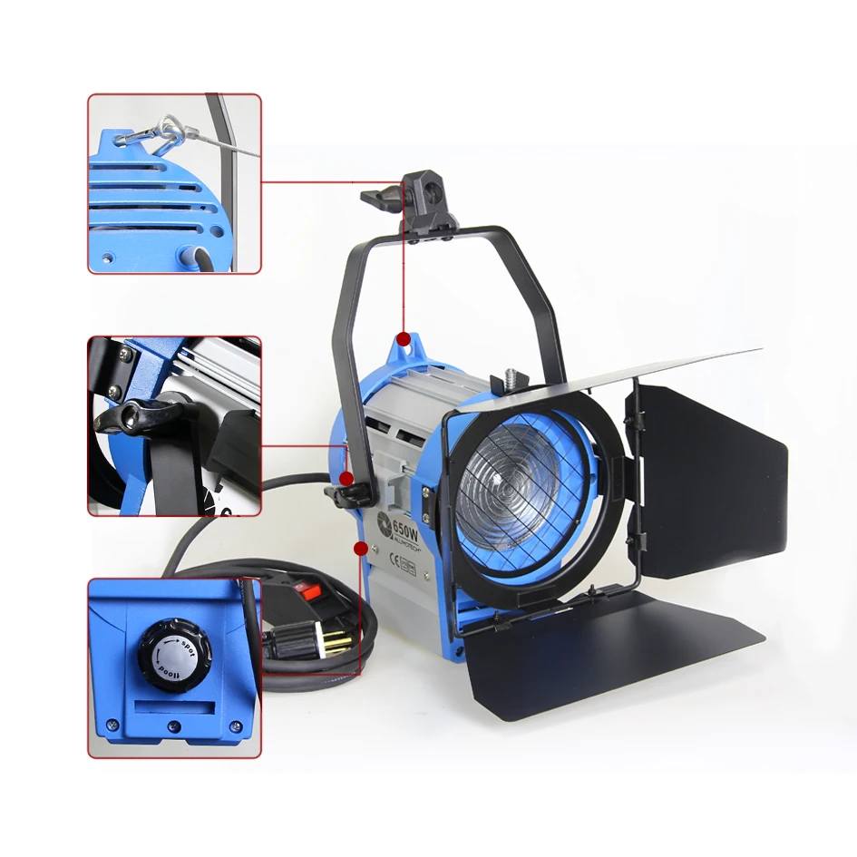 US $138.60 ALUMOTECH AS ARRI 650W Fresnel Tungsten Spotlight Lighting Video StudioBulbBarndor Camer